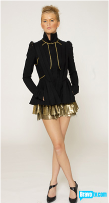 Illustration for article titled Project Runway: "What Is More Fantasy Than Peacock Tail?"